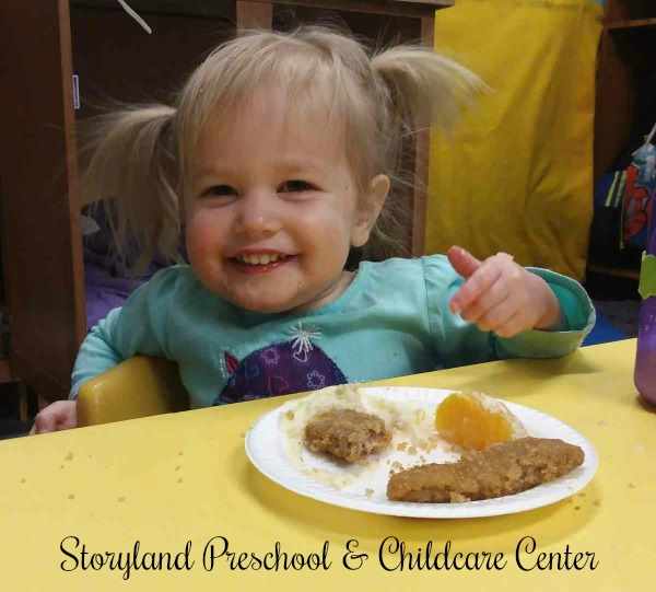 Storyland Preschool's weekly menus are based on the CACFP Program